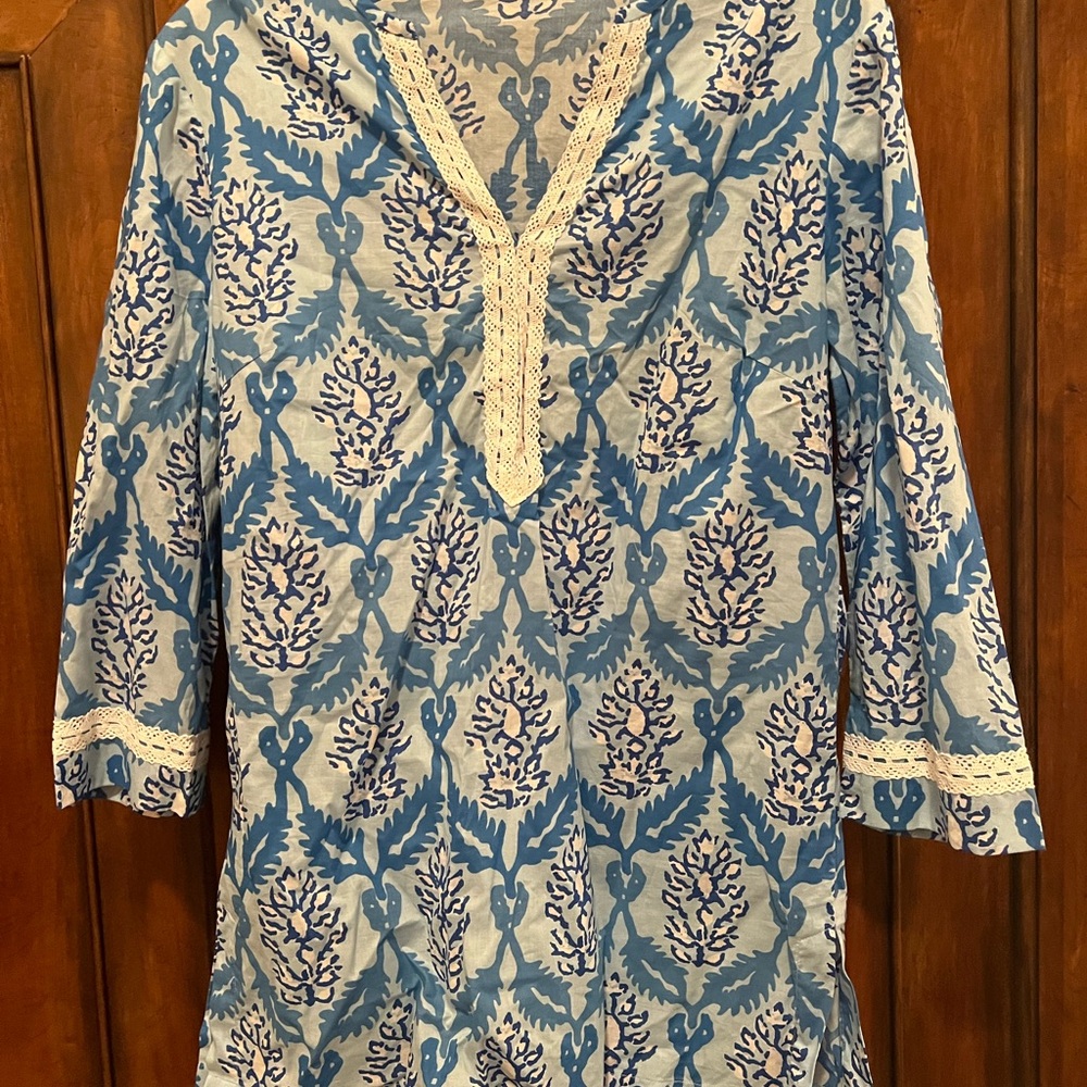 J. McLaughlin Cotton Embroidered Tunic